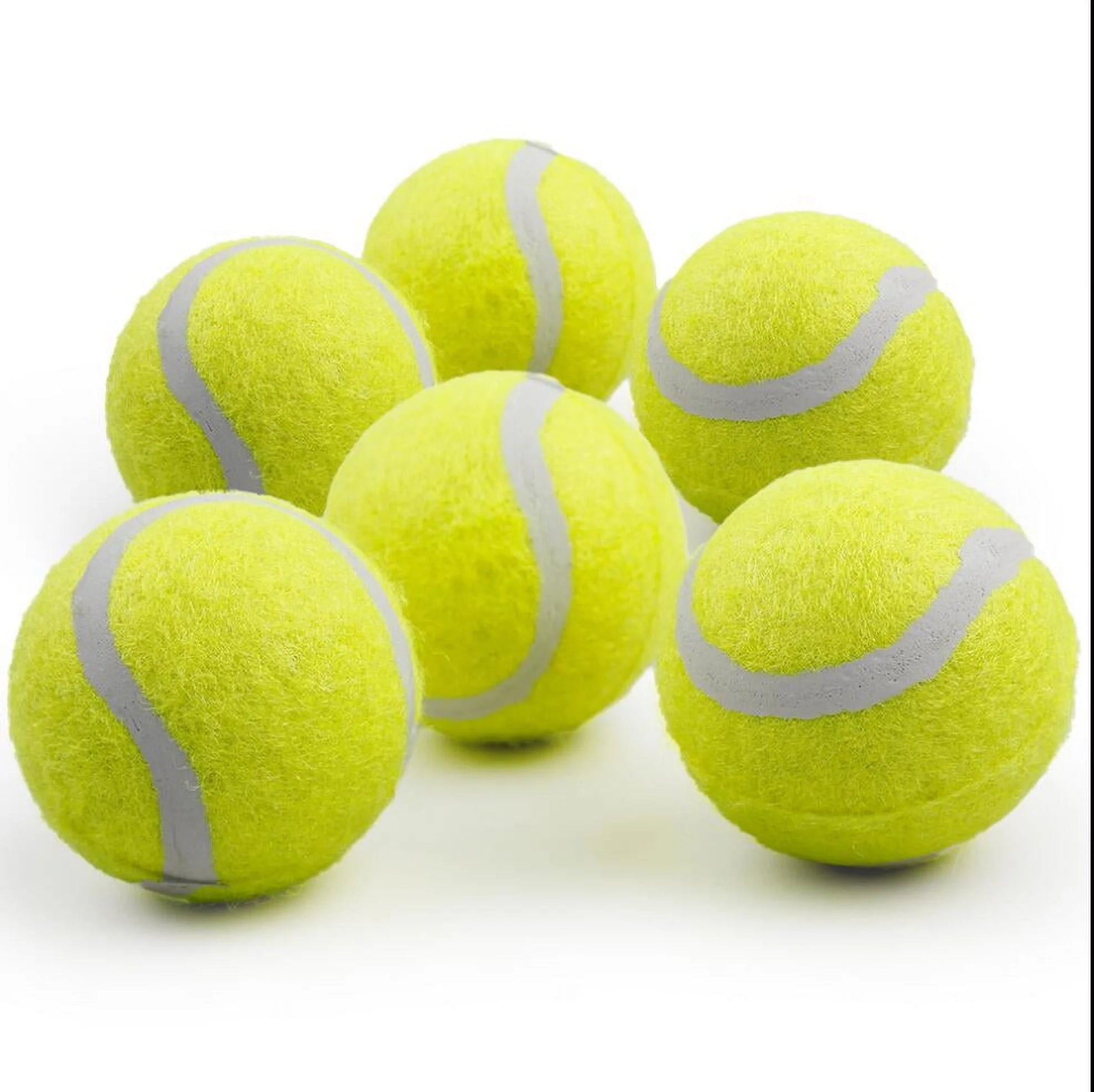 Dog Tennis Ball Toy Set, 6-Pack Fetch Balls for Puppies and Small Dogs (2-Inch AFP Mini Automatic Ball Launcher Refills)